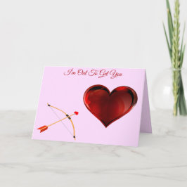 I'm Out to Get You Valentine's Day Card  Feestdagen Kaart
