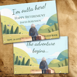 I'm Outta Here Retirement Party Retro Gastenboek