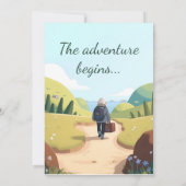 I'm Outta Here Retirement Party Retro Kaart (Achterkant)