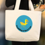 I'm paddling as fast as I can Motivational Ducks Grote Tote Bag<br><div class="desc">Add a splash of positivity to your day with this cheerful swimming duck paired with an uplifting message. Featuring a charming but harried duck gliding across the water alongside encouraging words, this design combines calming nature imagery with feel-good inspiration — perfect for brightening someone’s mood or adding a little motivation...</div>