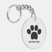 IM-PAW-Tant Circle dubbelzijdige acryl Sleutelhang Sleutelhanger (Voorkant Links)