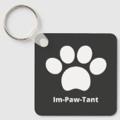 IM-PAW-Tant Vierkante Aluminium Sleutelhanger (Voorkant)