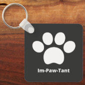 IM-PAW-Tant Vierkante Aluminium Sleutelhanger (Voorkant)