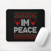 I'm Peace Couple Matching Christmas Ugly Sweater Muismat (Met muis)