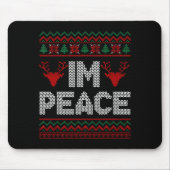 I'm Peace Couple Matching Christmas Ugly Sweater Muismat (Voorkant)