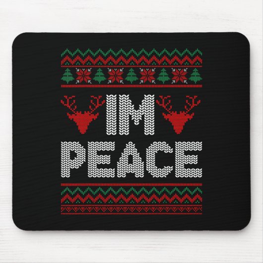 I'm Peace Couple Matching Christmas Ugly Sweater Muismat (Voorkant)