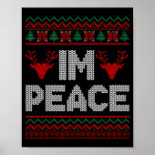 I'm Peace Couple Matching Christmas Ugly Sweater Poster (Voorkant)