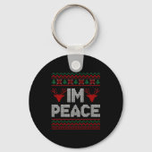 I'm Peace Couple Matching Christmas Ugly Sweater Sleutelhanger (Voorkant)