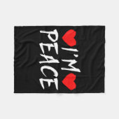 I'm Peace Funny Couples Tee Valentine's Day Couple Fleece Deken (Voorkant (Horizontaal))