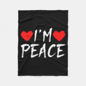 I'm Peace Funny Couples Tee Valentine's Day Couple Fleece Deken (Voorkant)