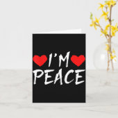 I'm Peace Funny Couples Tee Valentine's Day Couple Kaart (Gele Bloem)