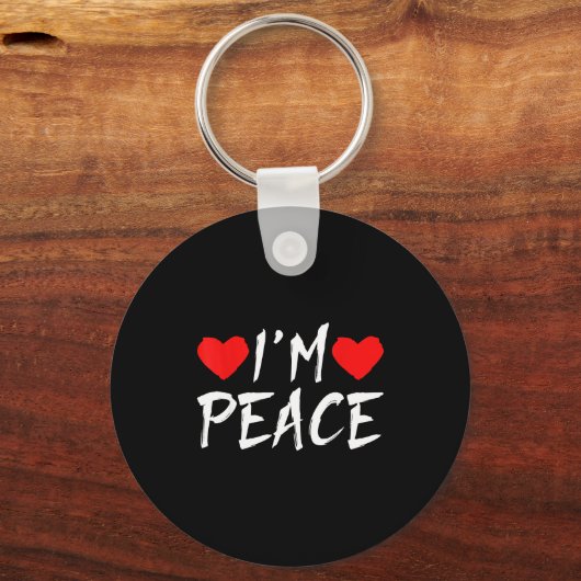 I'm Peace Funny Couples Tee Valentine's Day Couple Sleutelhanger (Voorkant)