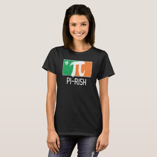 I'm Pi Rish St Patrick's Day Irish Flag C Distress T-shirt (Voorkant volledig)