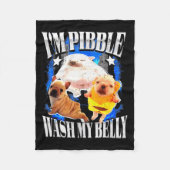 Im Pibble Wash My Belly Frenchie Bulldog  Fleece Deken (Voorkant)