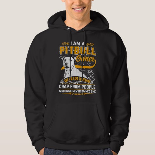 Im Pitbull Terrier Eigenaar Hond Pap Mam Hoodie (Voorkant)