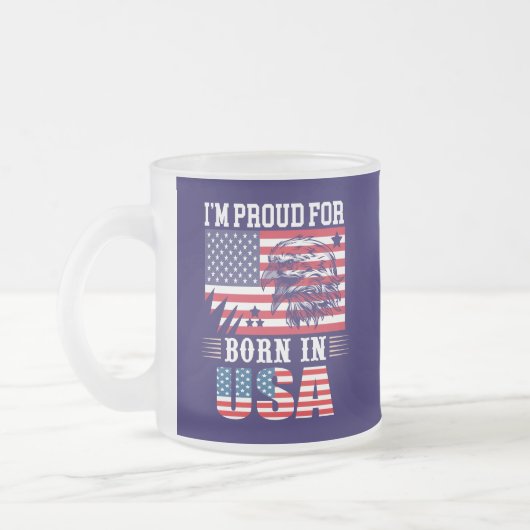 I'm Proud For Born in USA-62974 Matglas Koffiemok (Links)