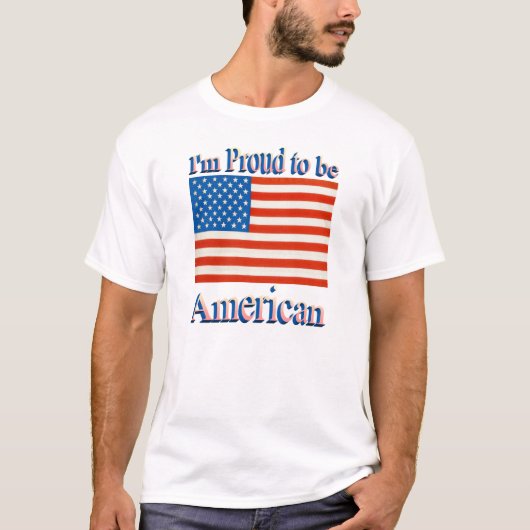 Im Proud om Amerikaans te zijn T-shirt (Voorkant)