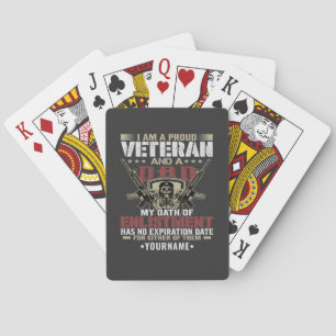 I'm Proud To Be A Veteran And A Dad Pokerkaarten