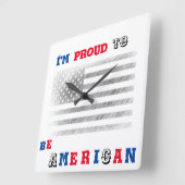 I'm proud to be American Vierkante Klok (Hoek)
