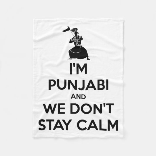 Im Punjabi And We Dont Keep Calm Baby  Fleece Deken (Voorkant)