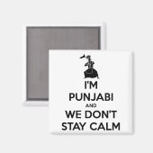 Im Punjabi And We Dont Keep Calm Baby  Magneet (Voorkant / Achterkant)