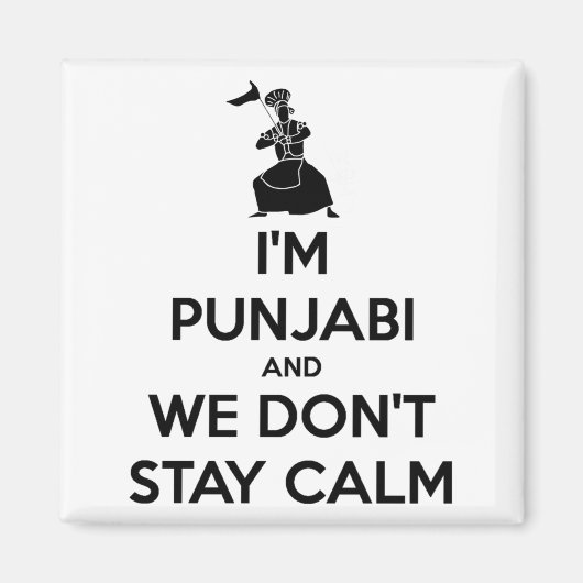 Im Punjabi And We Dont Keep Calm Baby  Magneet (Voorkant)