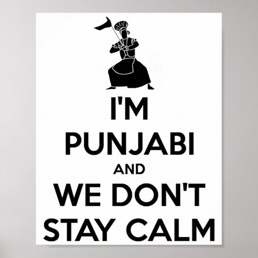 Im Punjabi And We Dont Keep Calm Baby  Poster (Voorkant)
