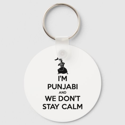 Im Punjabi And We Dont Keep Calm Baby  Sleutelhanger (Voorkant)