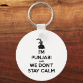Im Punjabi And We Dont Keep Calm Baby  Sleutelhanger (Voorkant)