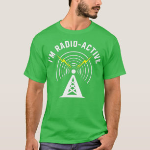 Im-radioActief met towerantenne Funny Ham-radio T-shirt