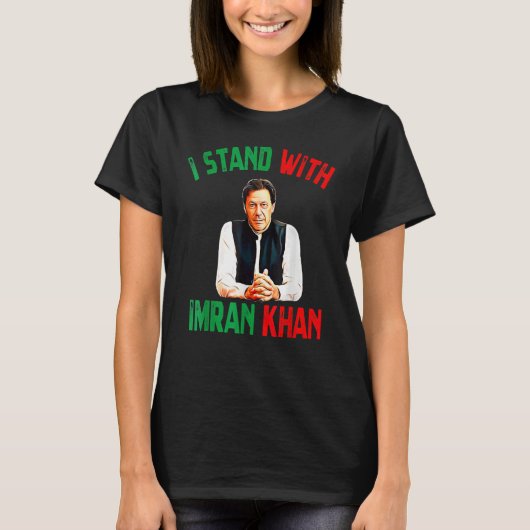 Im Ran Khan PTI Partij Pakistan steunt vrijheid T-shirt (Voorkant)