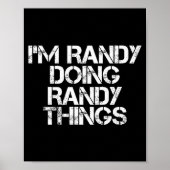 I'm Randy Doing Randy Things Shirt Funny Christmas Poster (Voorkant)
