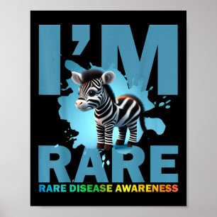 IM Rare, Schattige Zebra for Rare Disease Awarenes Poster