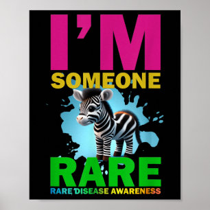 IM Rare, Schattige Zebra for Rare Disease Awarenes Poster