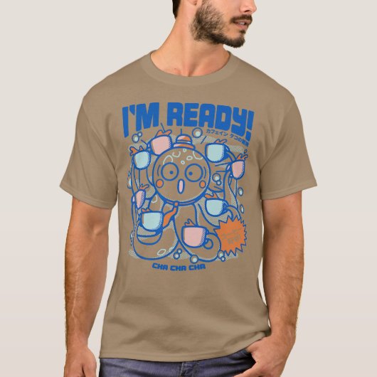 Im Ready Coffee Octopus Blue van Tobe Fonseca T-shirt (Voorkant)