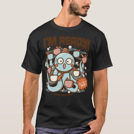 Im Ready Coffee Octopus door Tobe Fonseca T-shirt (Voorkant)