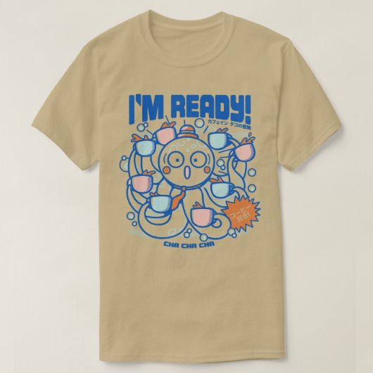 Im Ready Koffie Octopus Blue van Tobe Fonseca T-shirt (Design voorkant)