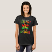 I'm Ready To Crush 1st Grade Black Dab Girl T-shirt (Voorkant volledig)