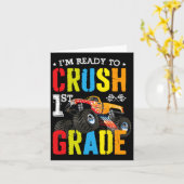 Im Ready To Crush 1st Grade Boy Monster Truck Ck T Kaart (Gele Bloem)