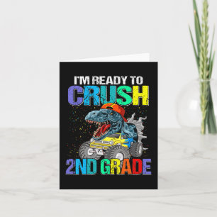 I'm Ready To Crush 2nd Grade Boys Back To School D Kaart