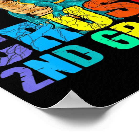 I'm Ready To Crush 2nd Grade T Rex Dinosaur Back t Poster (Hoek)