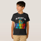 I'm Ready To Crush 2nd Grade T Rex Dinosaur Back t T-shirt (Voorkant volledig)
