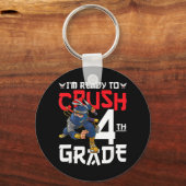 I'm Ready To Crush 4th Grade Ninja First Day Back Sleutelhanger (Voorkant)