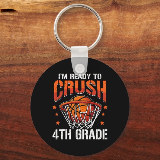 I'm Ready To Crush 4th Grade Sketll Ck To School  Sleutelhanger (Voorkant)