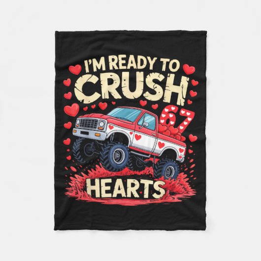 I'm Ready To Crush 67 Hearts Truck Funny 6 7 Valen Fleece Deken (Voorkant)