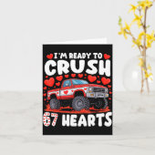 I'm Ready To Crush 67 Hearts Truck Funny 6 7 Valen Kaart (Gele Bloem)