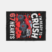 I'm Ready To Crush 67 Hearts Truck Valentines Day  Fleece Deken (Voorkant (Horizontaal))
