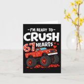 I'm Ready To Crush 67 Hearts Truck Valentines Day Kaart (Gele Bloem)