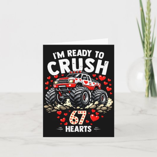 I'm Ready To Crush 67 Hearts Truck Valentines Day  Kaart (Voorkant)