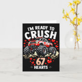 I'm Ready To Crush 67 Hearts Truck Valentines Day  Kaart (Gele Bloem)
